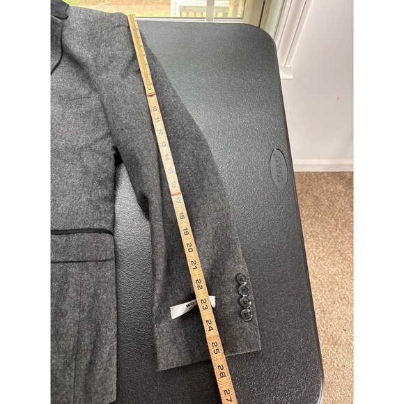 WD.NY Black Mens Charcoal Blazer Jacket With Paisley Lining Size M - Picture 16 of 16